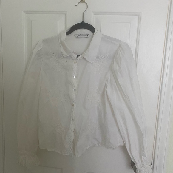 Zara Embroider Poplin Blouse - Picture 2 of 5